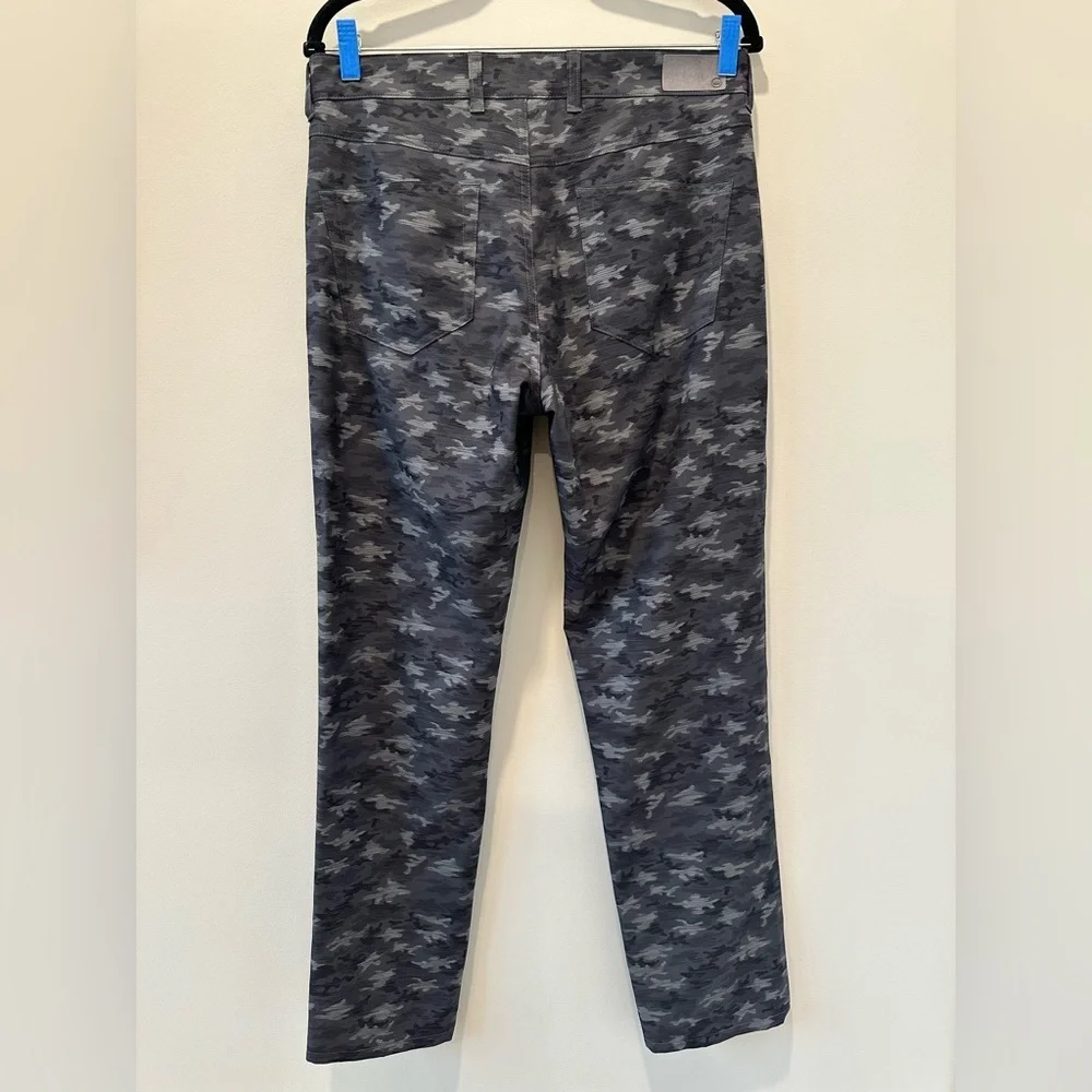 Men’s Peter Millar Crown Sport 5 Pocket Camo Black Golf Pants eb66 Size 32 30